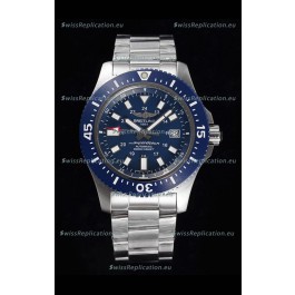 Breitling SuperOcean II 44mm 904L Steel Case 1:1 Mirror Replica Watch in Blue Dial 