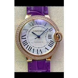 Ballon De Cartier Swiss Automatic 1:1 Mirror Quality 36MM in Rose gold Casing