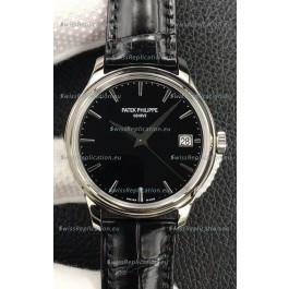 Patek Philippe Calatrava 5227G-001 Black Dial 1:1 Mirror Swiss Replica Steel Casing