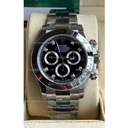 Rolex Cosmograph Daytona 116509 Black Dial Cal.4130 Movement - 904L Steel Watch