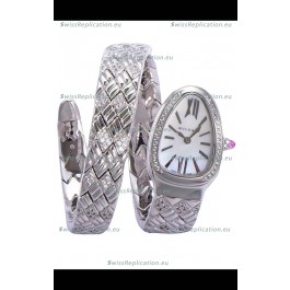 Bvlgari Serpenti Edition Steel Casing White Dial Watch in 1:1 Mirror Quality