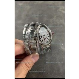 Bvlgari Serpenti Tubogas Double Spiral Stainless Steel Super Clone Replica Watch
