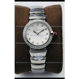 Bvlgari LVCEA Edition Watch in Stainless Steel White Dial - 1:1 Mirror Replica
