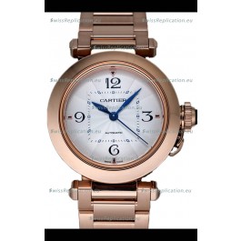 Pasha De Cartier 1:1 Mirror Quality Automatic Swiss Replica Watch 35MM Rose Gold