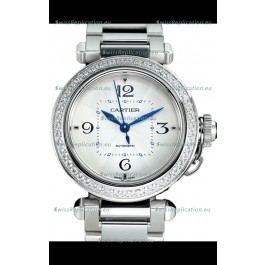 Pasha De Cartier 1:1 Mirror Quality Automatic Swiss Replica Watch 35MM Stainless Steel 