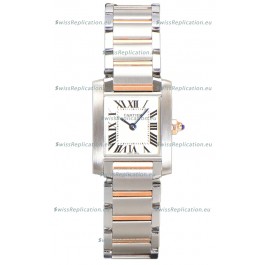 Cartier Tank Francaise Rose Gold Two Tone Swiss Quartz Replica Watch 25.70MM