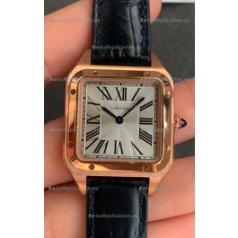 Cartier Santos Dumont 1:1 Mirror Swiss Replica Watch in Rose Gold Casing 38MM