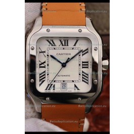 Santos De Cartier 1:1 Mirror Replica - 40MM Leather Strap Watch