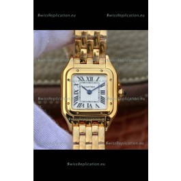 Cartier PANTHERE Edition 1:1 Mirror Swiss Watch Yellow Gold White Dial