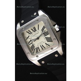 Cartier Santos De Cartier 1:1 Mirror Replica Watch 39MM Rubber Strap