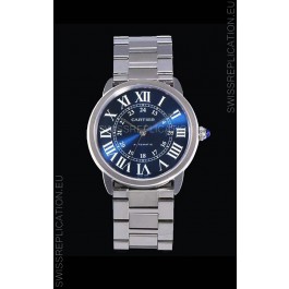 Cartier "Ronde De Cartier" 1:1 Mirror Replica 904L Stainless Steel Casing in Blue Dial