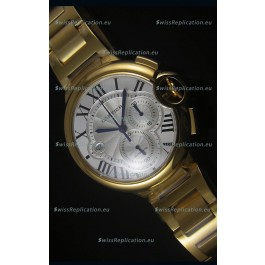 Ballon De Cartier Chronograph in Yellow Gold Case - 1:1 Mirror Replica
