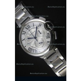 Ballon De Cartier Chronograph in Stainless Steel Case White Dial - 1:1 Mirror Replica