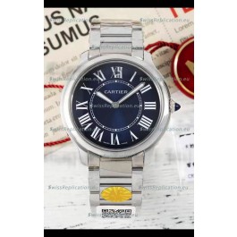 Cartier Ronde Must 36MM Swiss Quartz Blue Dial 1:1 Mirror Swiss Replica Watch 