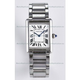 Tank Must De Cartier Super Clone Swiss Replica Watch 33.7MM White Dial