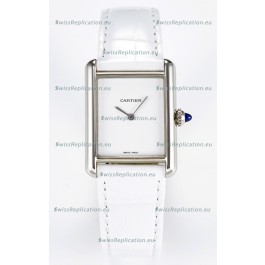 Tank Must Cartier Super Clone Edition 29MM Watch in Steel Casing White Dial 