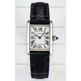 Tank Must Cartier Super Clone Edition 29MM Watch in Steel Casing White Dial 