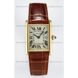 Tank Must Cartier Super Clone Edition 33.7 Watch in Yellow Gold Casing 