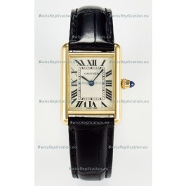 Tank Must Cartier Super Clone Edition 29MM Watch in Yellow Gold Casing 