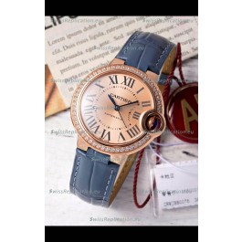 Ballon De Cartier Swiss Automatic Gold Dial Mirror Quality 33MM in Rose Gold Plating
