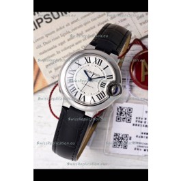 Ballon De Cartier Swiss Automatic White Dial Mirror Quality 33MM in Stainless Steel 