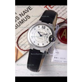 Ballon De Cartier Swiss Automatic White Dial Mirror Quality 33MM in Stainless Steel 