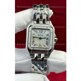 PANTHERE de Cartier Edition 27mm Pearl Dial 1:1 Mirror Swiss Watch Steel Casing