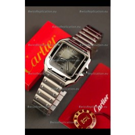 Cartier Santos De Cartier 904L Steel Grey Dial Super Clone Replica 40MM Watch 