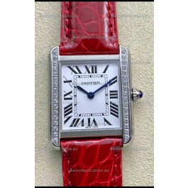 Cartier Tank Solo Swiss Quartz Watch in Stainless Steel Casing - 27MM Wide 1:1 Mirror Replica