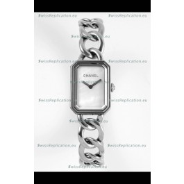 Chanel Premiere Gourmette Chain Watch - Swiss Quartz Movement in White Dial 