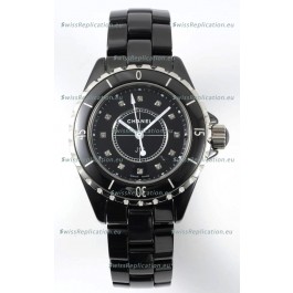 Chanel J12 Ladies Black Ceramic Casing Watch 1:1 Mirror Replica Watch 