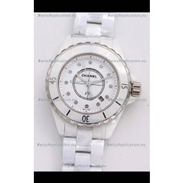 Chanel J12 Ladies White Ceramic Casing Watch 1:1 Mirror Replica Watch 