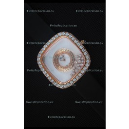 Chopard Happy Diamonds 38MM Black Strap in White Dial