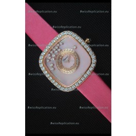 Chopard Happy Diamonds 38MM Pink Strap in Pink Dial