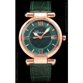 Chopard Imperiale White Dial Swiss Automatic Replica Watch in Rose Gold Case 904L Steel 