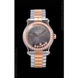 Chopard Happy Sport 1:1 Mirror Swiss Automatic Replica Watch 36MM Two Tone Rose Gold Casing
