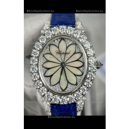 Chopard Super Clone L'Heure du Diamant Mossanites Steel Casing Watch 34MM