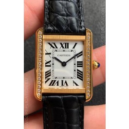 Cartier Tank Solo Swiss Quartz Watch in Yellow Gold Casing - 27MM Wide