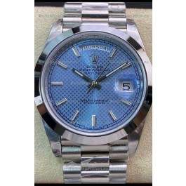 Rolex Day Date Presidential M228206-0004 904L Steel 40MM - Light Blue Dial 1:1 Mirror Quality Watch