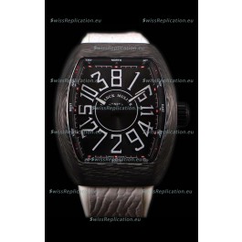 Franck Muller Vanguard Carbon Casing Black Indexes Swiss Watch