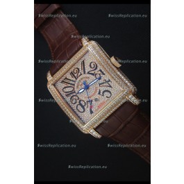 Franck Muller Conquistador King Automatic Swiss Replica Watch in Rose Gold 