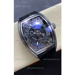 Franck Muller Curvex Grand Central Tourbillon Stainless Steel Watch in 1:1 Mirror Replica Watch