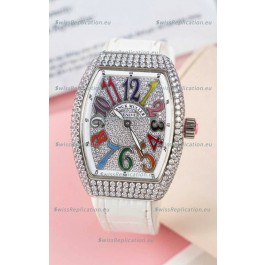 Franck Muller V32 Swiss Quartz Mossanite 1:1 Replica Watch 36MM