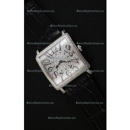 Franck Muller Master of Sqaure Ladies Quartz Replica Watch in Steel Case