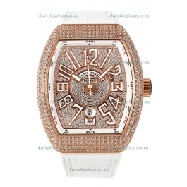 Franck Muller Vanguard V45 Edition in Rose Gold Plating - White Numerals 