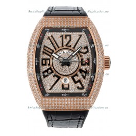 Franck Muller Vanguard V45 Edition in Rose Gold Plating - Black Numerals 