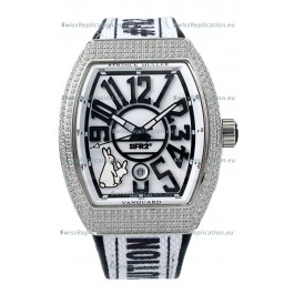Franck Muller "Fr2nck" Vanguard Rabbit Edition Swiss Replica Watch in Diamonds Bezel