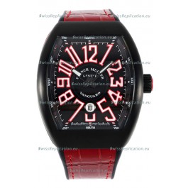 Franck Muller Vanguard in DLC Coated Casing Black Dial Swiss Replica Watch