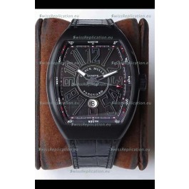 Franck Muller Vanguard DLC Coated Casing Black Indexes Swiss Watch