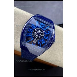 Franck Muller Vanguard Yachting Blue Ceramic 1:1 Mirror Swiss Replica Watch